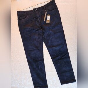 Men's Classic Cotton Blue Corduroy Chino Pants, Assorted Sizes, Snover, NWT